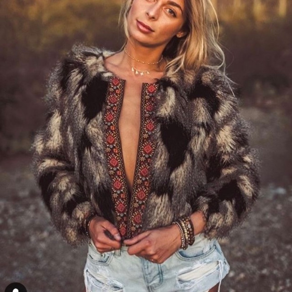 Faux fur coat from Nordstrom’s.